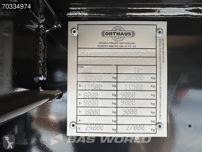 Orthaus A3 3 axles NEW Open SAF Lift Axle...