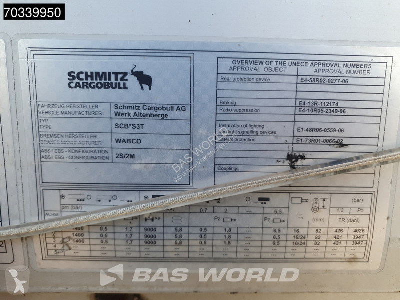 Schmitz Cargobull SCB*S3T 3 axles Sliding Roof...