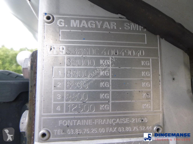 Návěs Magyar Chemical tank inox L4BH 37.5 m3 /...