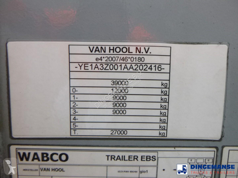 نصف مقطورة Van Hool Food tank inox 62 m3 / 3 comp