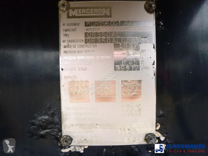 نصف مقطورة Merceron Fuel tank alu 39.9 m3 / 9 comp