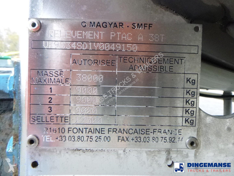 نصف مقطورة Magyar Chemical tank inox L4BH 33 m3...