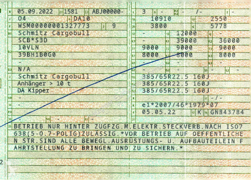 Návěs Schmitz Cargobull 24 SL 9.6 / Alu-Felgen...