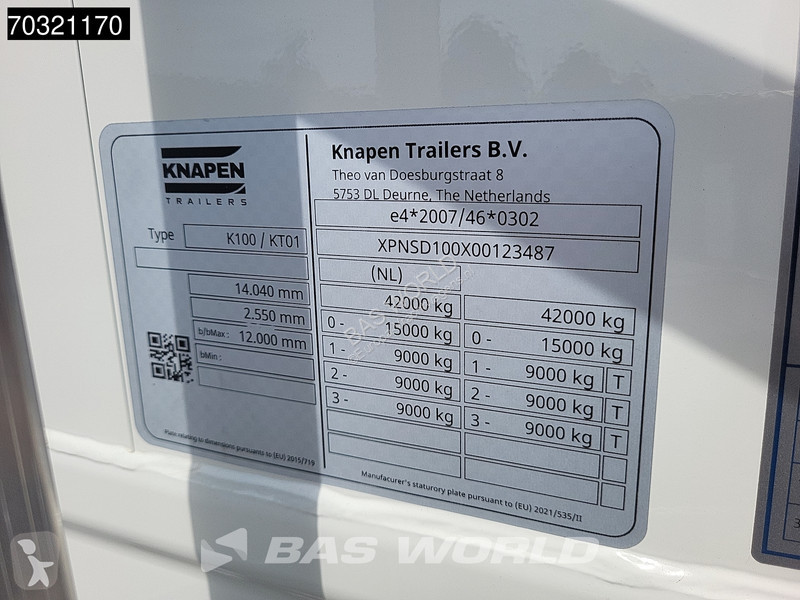 نصف مقطورة Knapen K100 NEW! Y-SPEC 92M3 10mm...