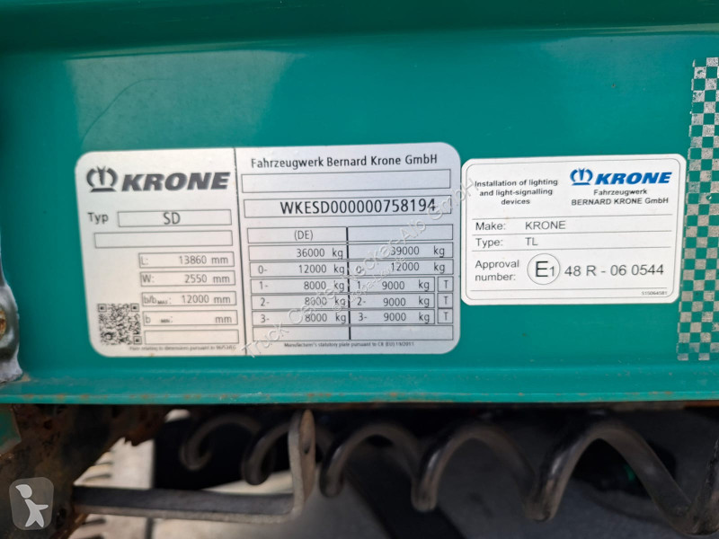 نصف مقطورة Krone   3 Achs MEGA Staplerhalterung...