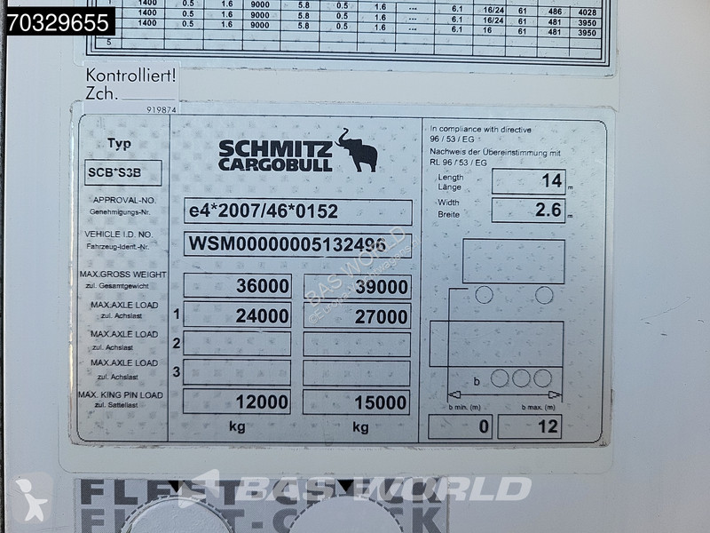 نصف مقطورة Schmitz Cargobull SCB*S3B 3 axles...