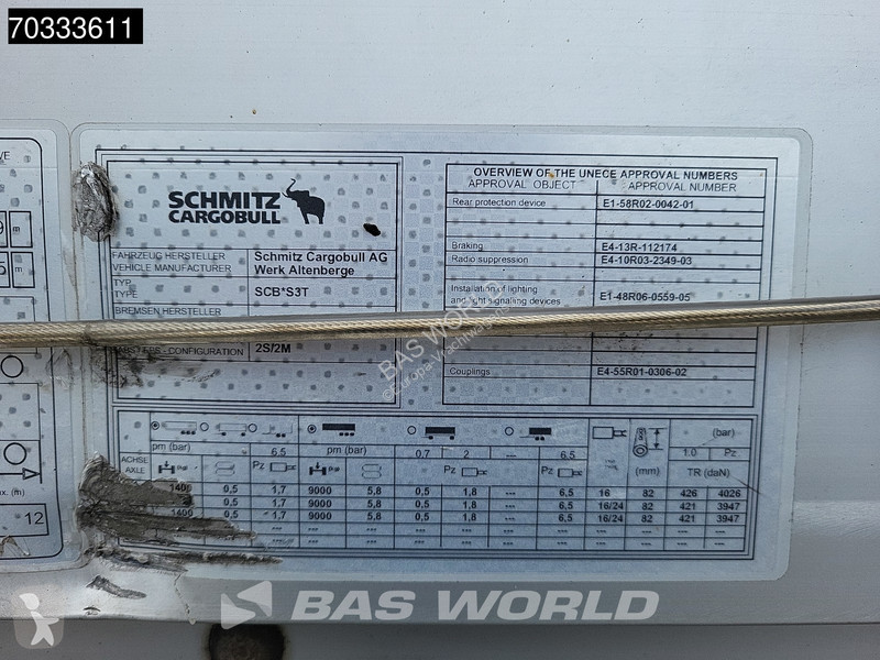 نصف مقطورة Schmitz Cargobull SCB*S3T 3 axles