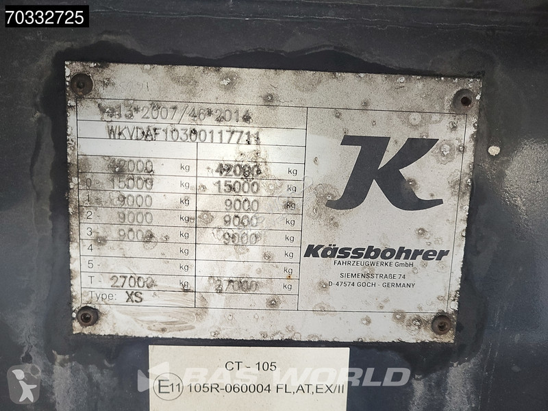 Návěs Kässbohrer XS Tailgate BPW