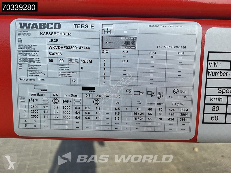 Kässbohrer LB3E 3 axles Extendable Lift +...
