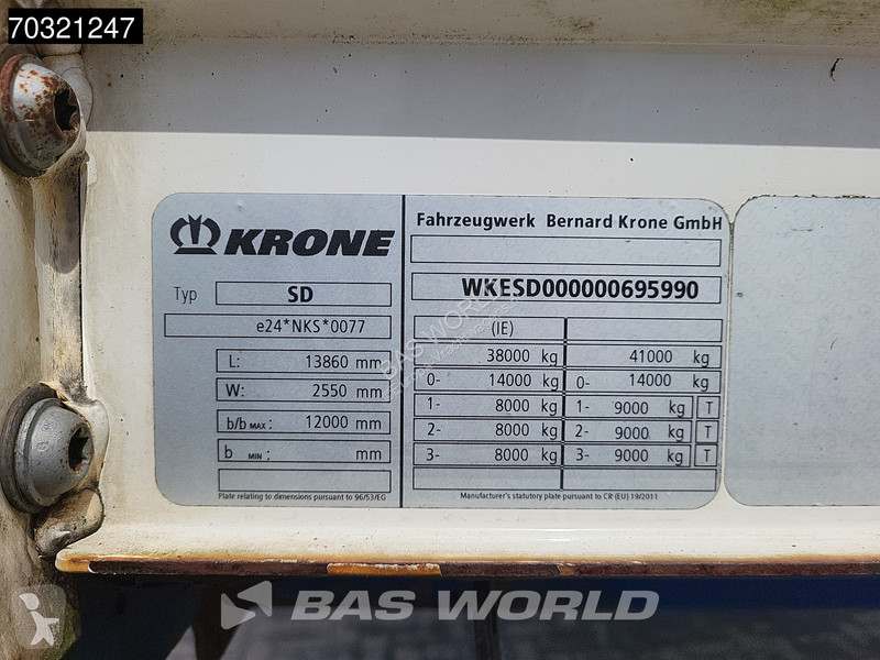 Krone Lift Axle semi-trailer