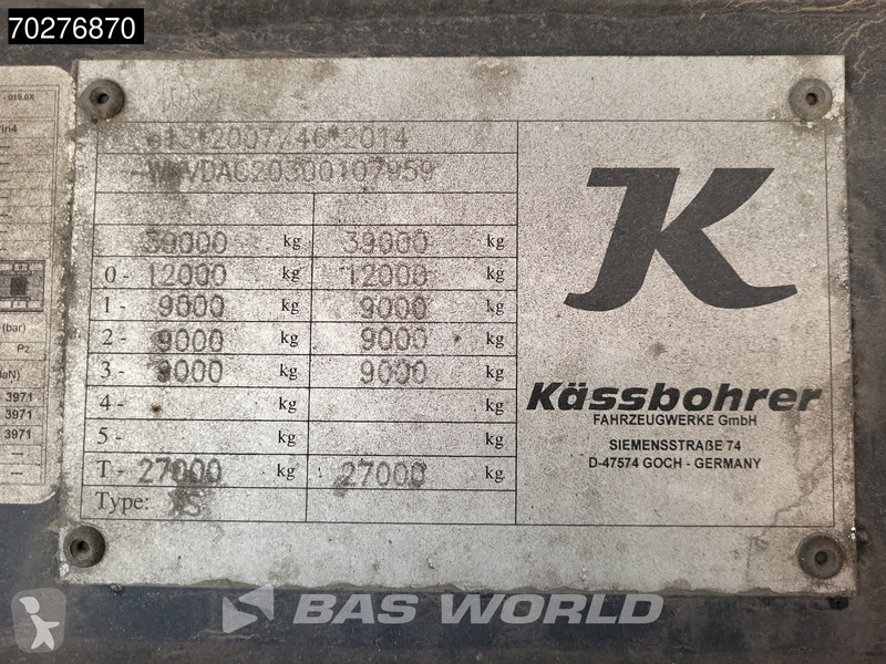 Semitrailer Kässbohrer Carrier Vector 1550...