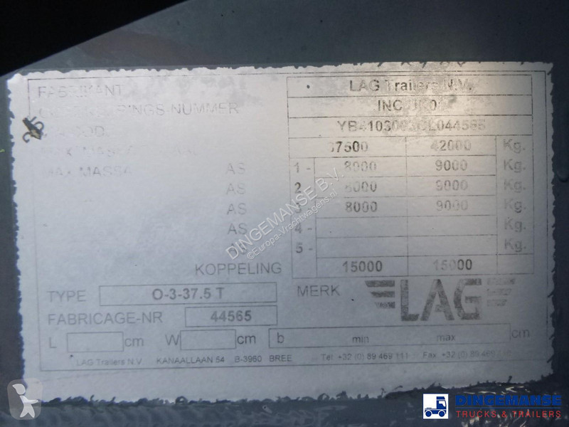 نصف مقطورة LAG Fuel tank alu 44.4 m3 / 6 comp +...