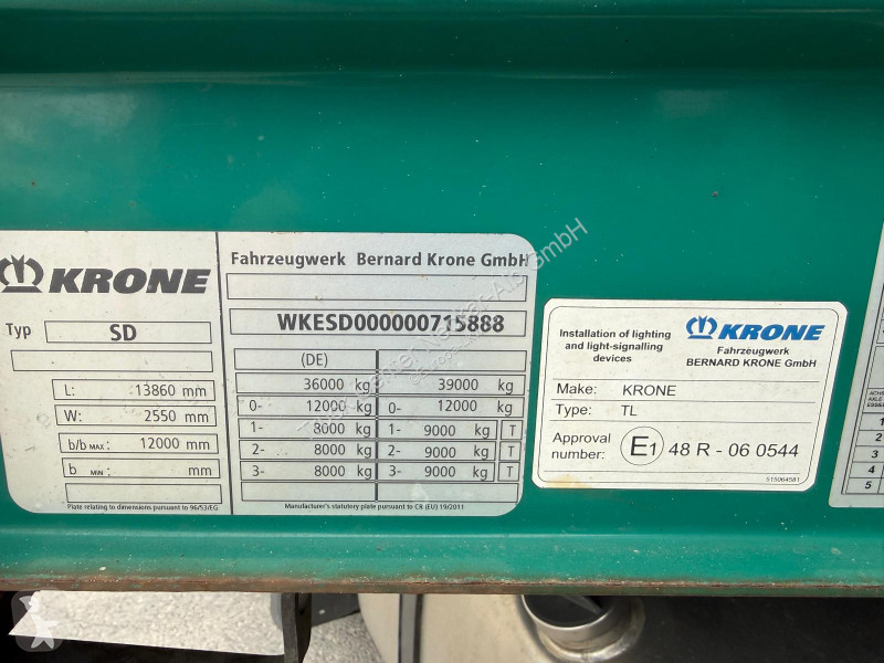 نصف مقطورة Krone   3Achs MEGA Staplerhalter...