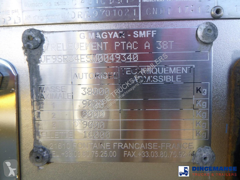 Félpótkocsi Magyar Chemical tank inox L4BH 33.3...
