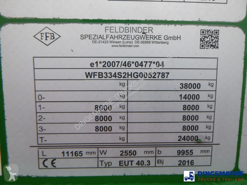 Semiremorca Feldbinder Powder tank alu 40 m3 +...