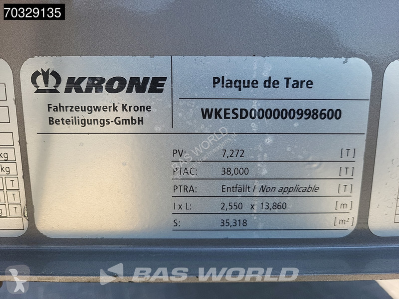 Semi remorque Krone Palletenkasten Lift Axle
