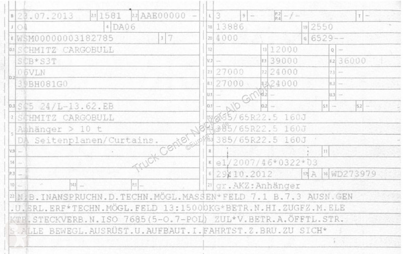 نصف مقطورة Schmitz Cargobull   3 Achs Standard...