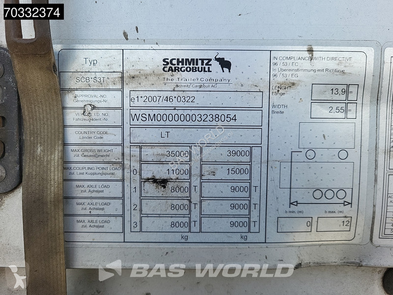 نصف مقطورة Schmitz Cargobull SCB*S3T 3 axles...