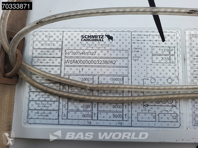 نصف مقطورة Schmitz Cargobull SCB*S3T 3 axles...