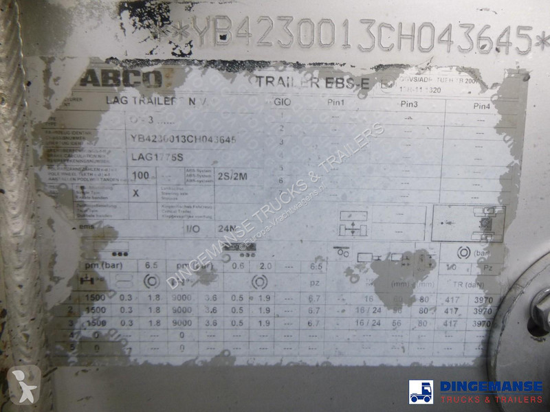 LAG Chemical tank inox L4BH 32.5 m3 / 3 comp...