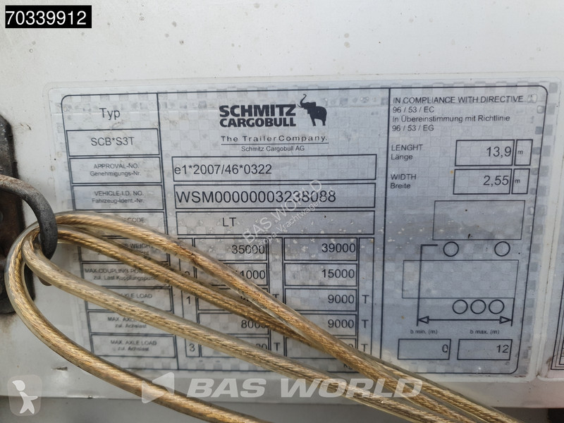 Schmitz Cargobull 3 axles Sliding roof...