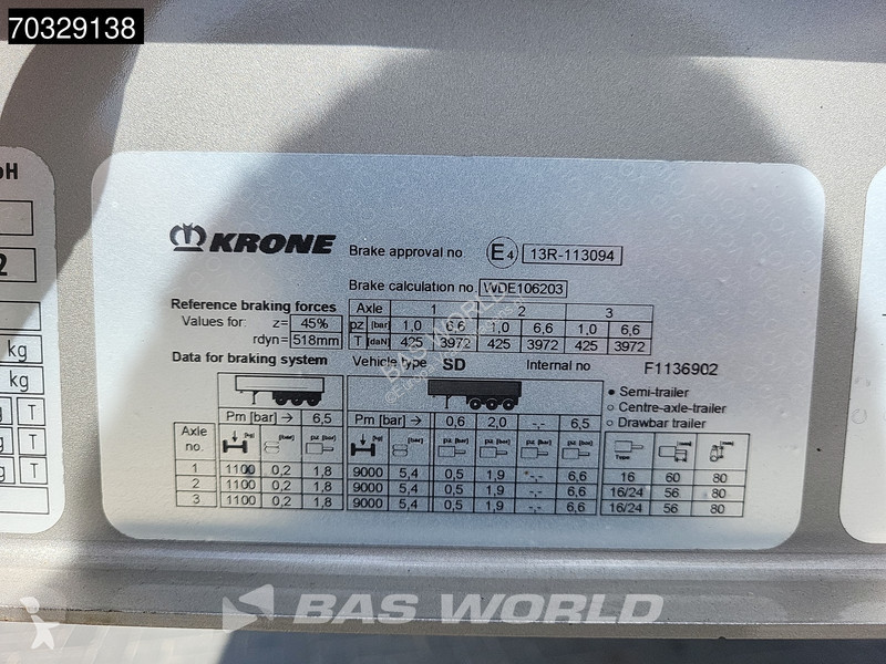 Krone Palletenkasten Lift Axle semi-trailer