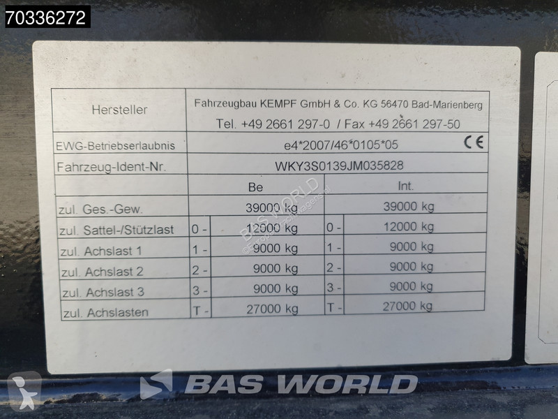 Kempf MOT 03/27 Lift Axle 36m3 Alcoa Hydr....