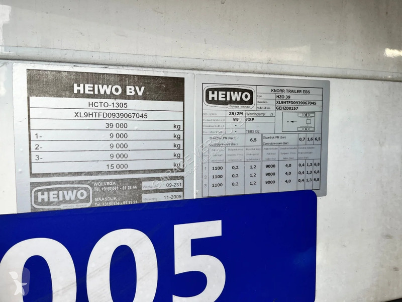 Semirimorchio  HZO 39 / Stuuras / Laadklep