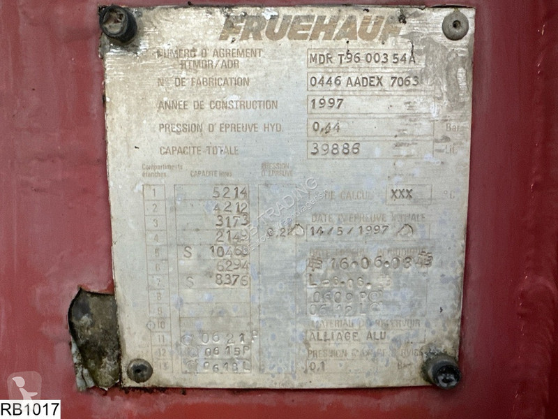 Semiremorca Fruehauf Fuel 39886 Liter, 7...