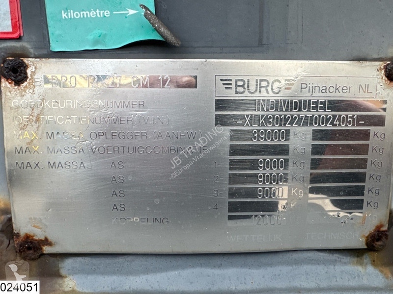Oplegger Burg Chassis 10/20/30 FT