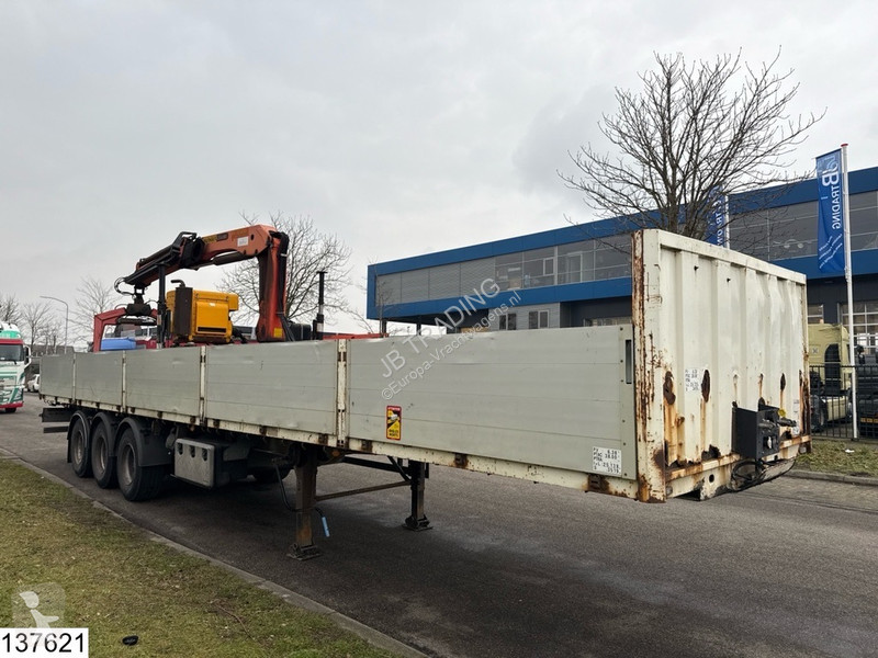 Semitrailer Lecitrailer open laadbak Palfinger...