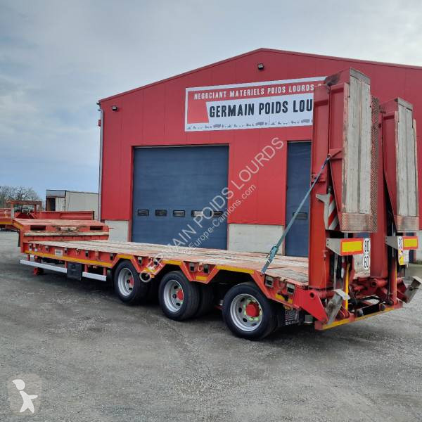 Semitrailer Louault 3 essieux porte engin