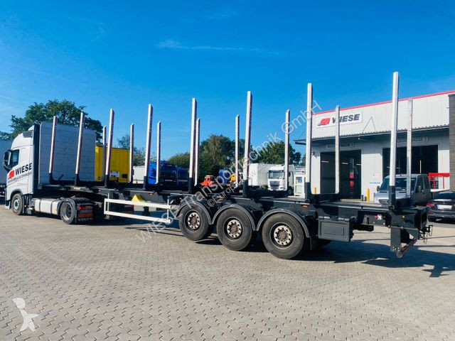 Sættevogn  Holzauflieger mit Schemel und Rungen