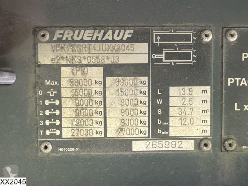 Semitrailer Fruehauf Tautliner