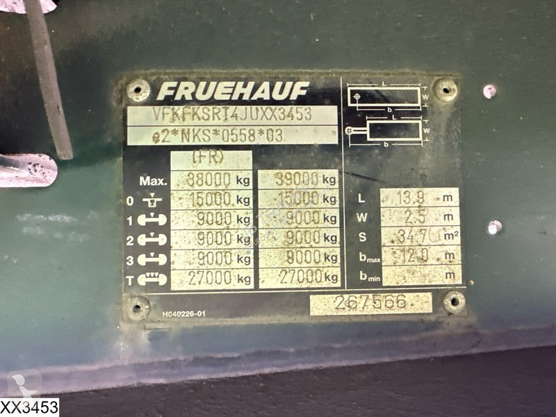 Semitrailer Fruehauf Tautliner