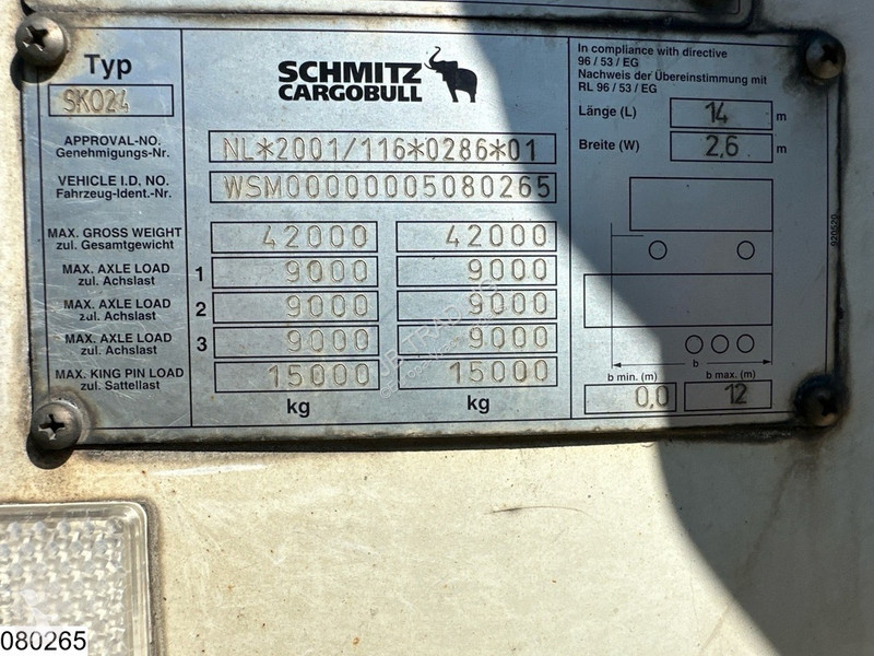 Semirimorchio Schmitz Cargobull Koel vries...