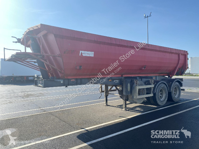 Oplegger  Semitrailer Tipper Steel half pipe body