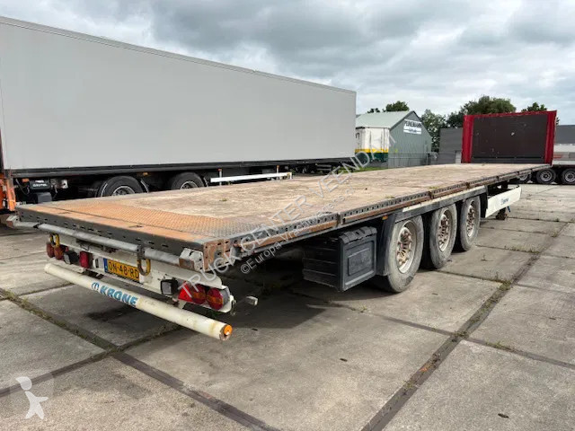 Semitrailer Krone Flatbed met rongen 41 ton...