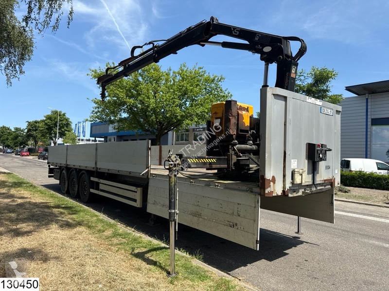Semitrailer Lecitrailer open laadbak HIAB, Remote