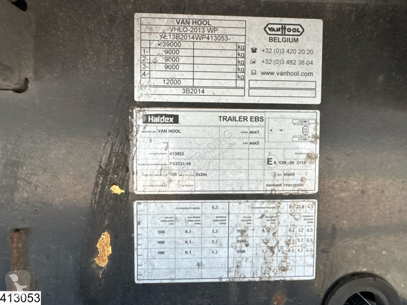 Semirimorchio Van Hool gesloten bak