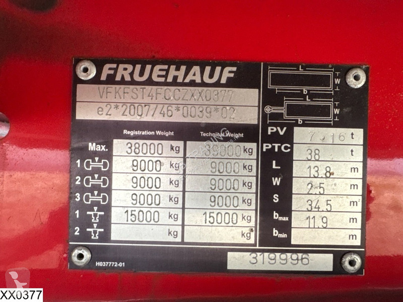 Semi reboque Fruehauf gesloten bak
