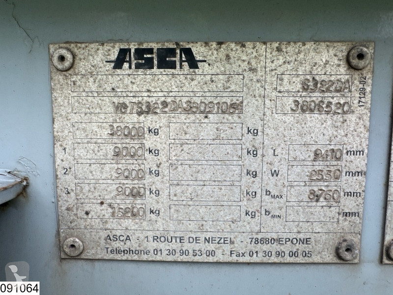 نصف مقطورة Asca Chassis 10 / 20 / 30 ft, ADR