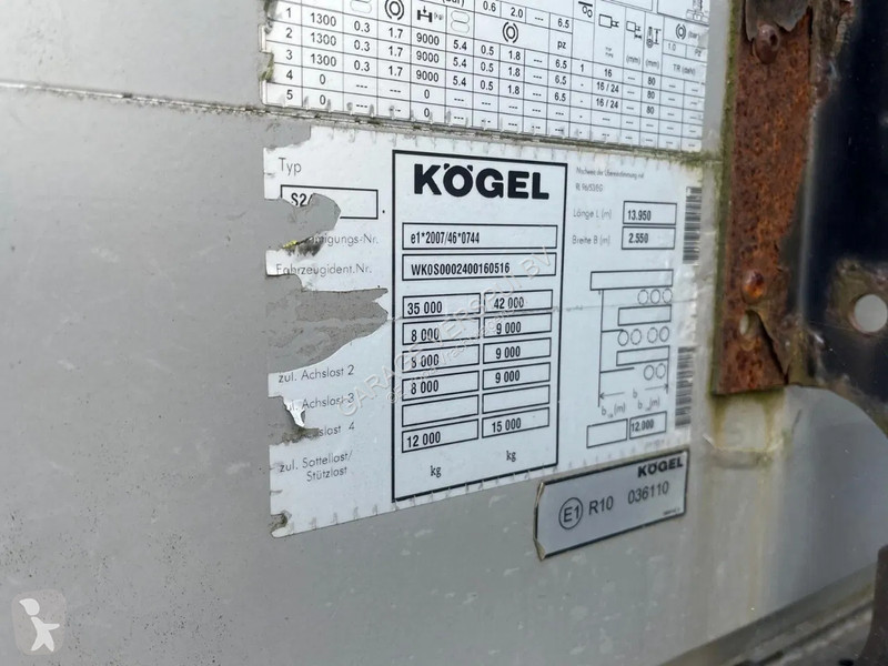 Semi remorque Kögel Schuifzeilen BPW assen