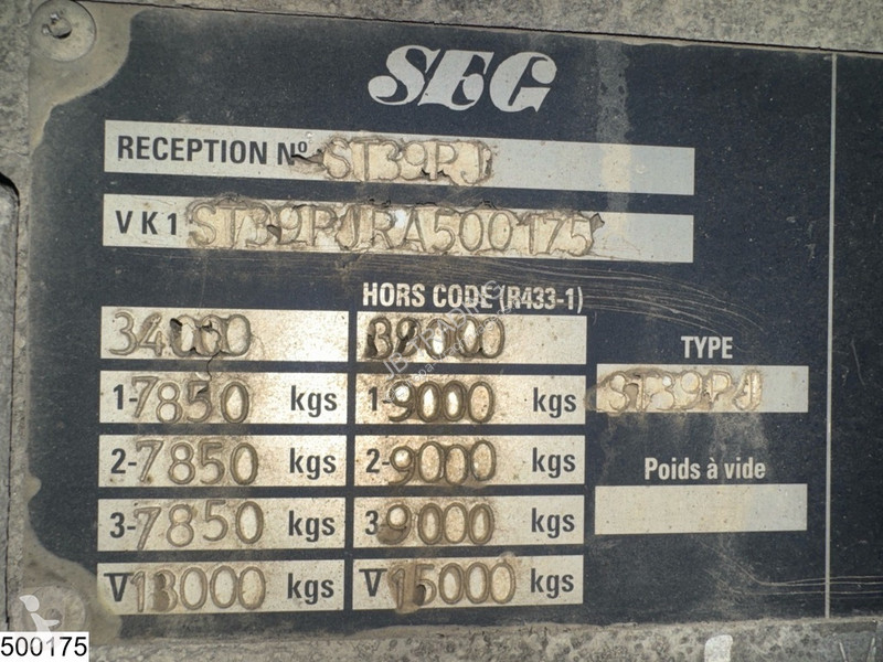 نصف مقطورة Samro gesloten bak 15 Units.