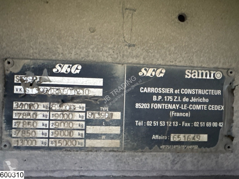 نصف مقطورة Samro gesloten bak