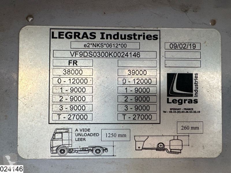 نصف مقطورة Legras Walking floor