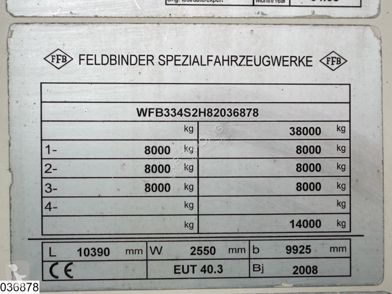 Oplegger Feldbinder Silo 40.000 Liter, 1 Comp.