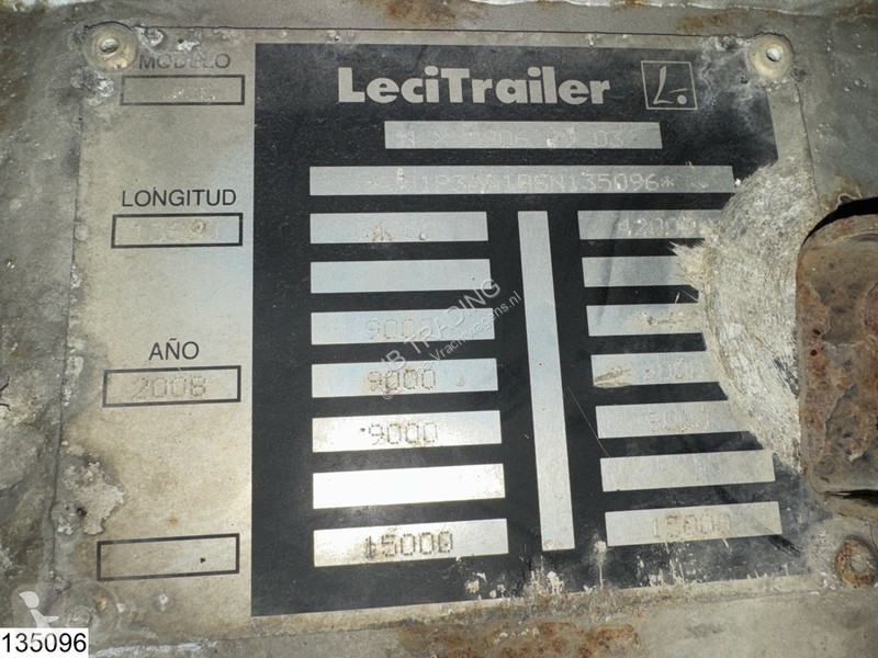 نصف مقطورة Lecitrailer Tautliner Lift axle