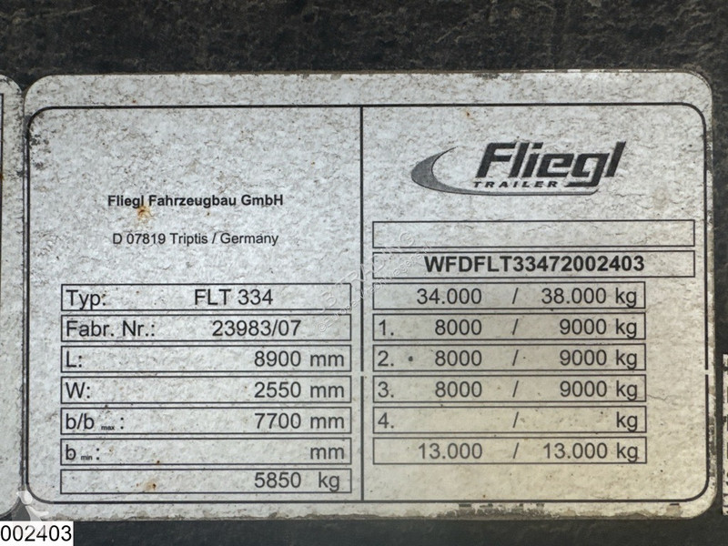 نصف مقطورة Fliegl kipper 30 m3