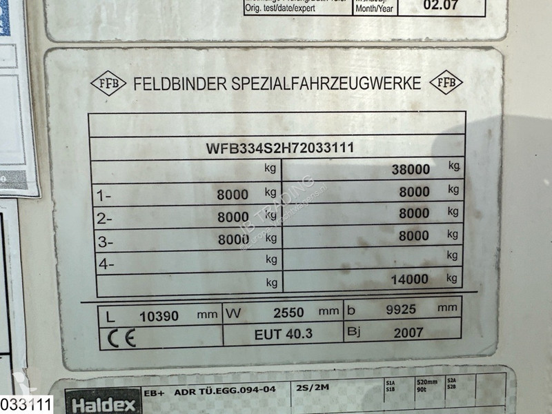 Oplegger Feldbinder Silo 40.000 Liter, 1 Comp